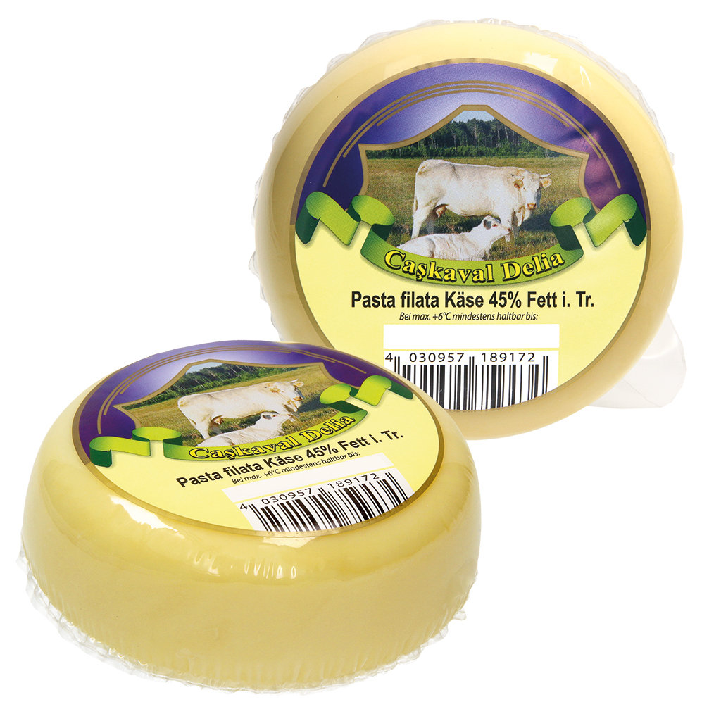 Полутвёрдый сыр из коровьего молока "Cascaval Delia" 45% жир