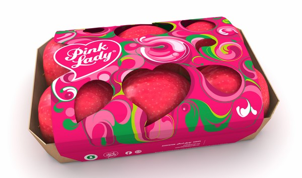 Appels Pink Lady verpakt