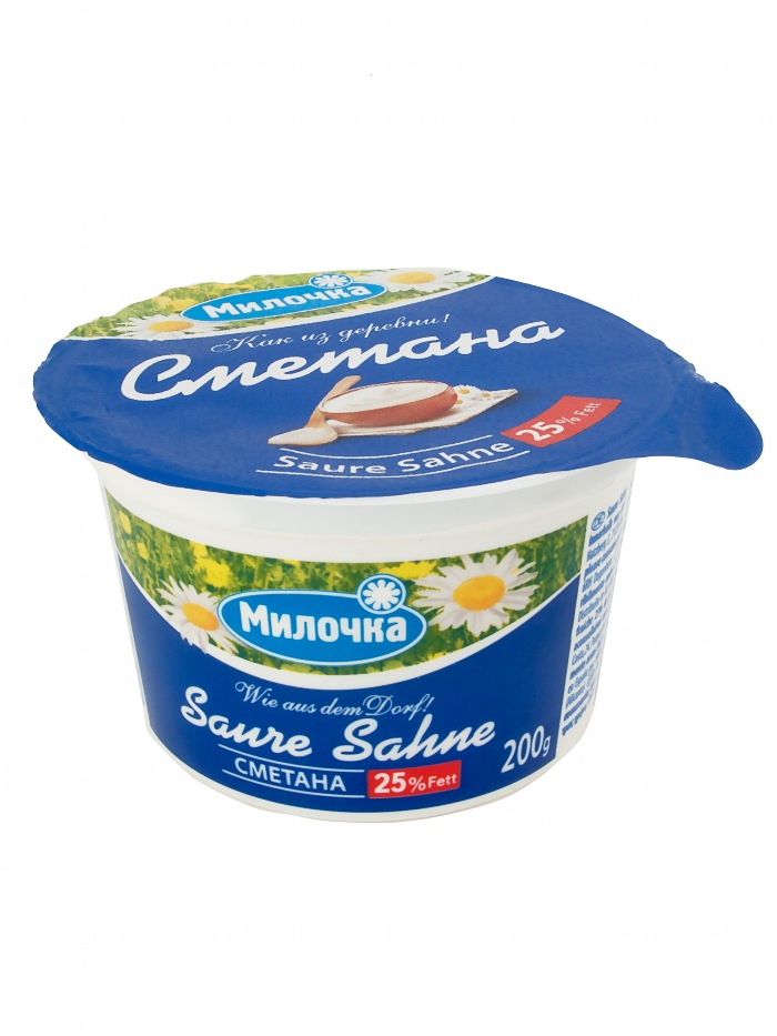 Сметана 25% жирности