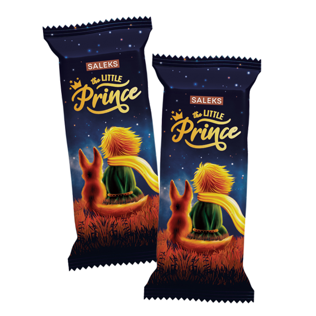 Gevulde wafeltjes The Little Prince Saleks in cacao-achtige