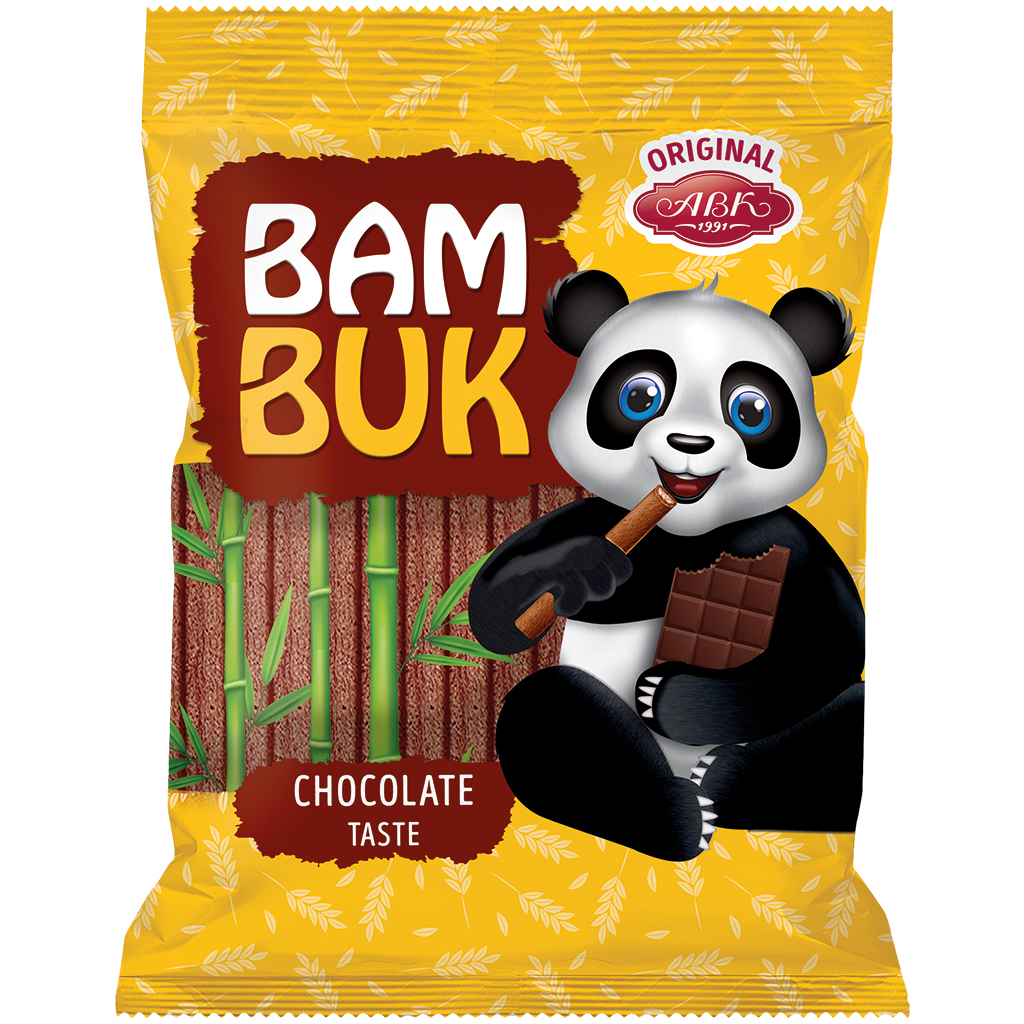 "BAM-BUK" мультизлаковые трубочки с начинкой со вкусом какао
