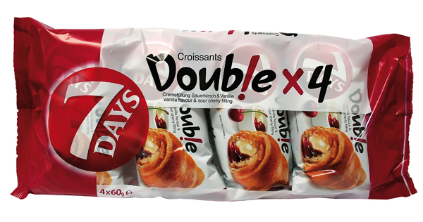 Double Croissants met vanillecrèmevulling & zure kersenfruit