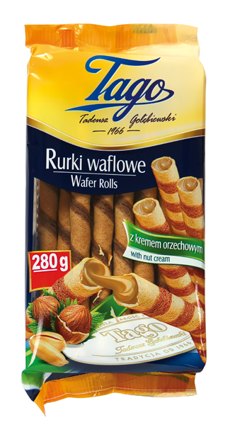 "Rurka Orzechowa" Вафельные трубочки с какао-арахисовым крем