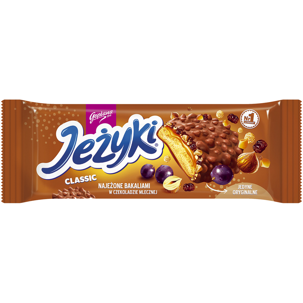 Печенье бисквитное "Jezyki Классические" с карамельным топпи