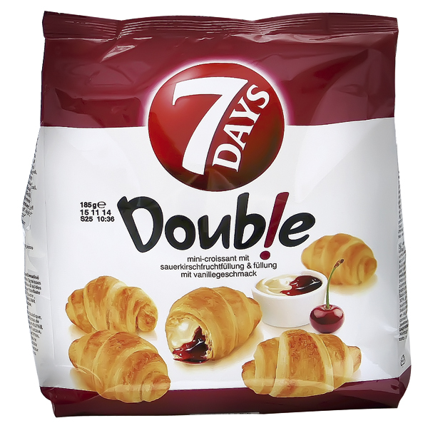 "7DAYS" Mini-croissant met zurekersen- en vanille vulling