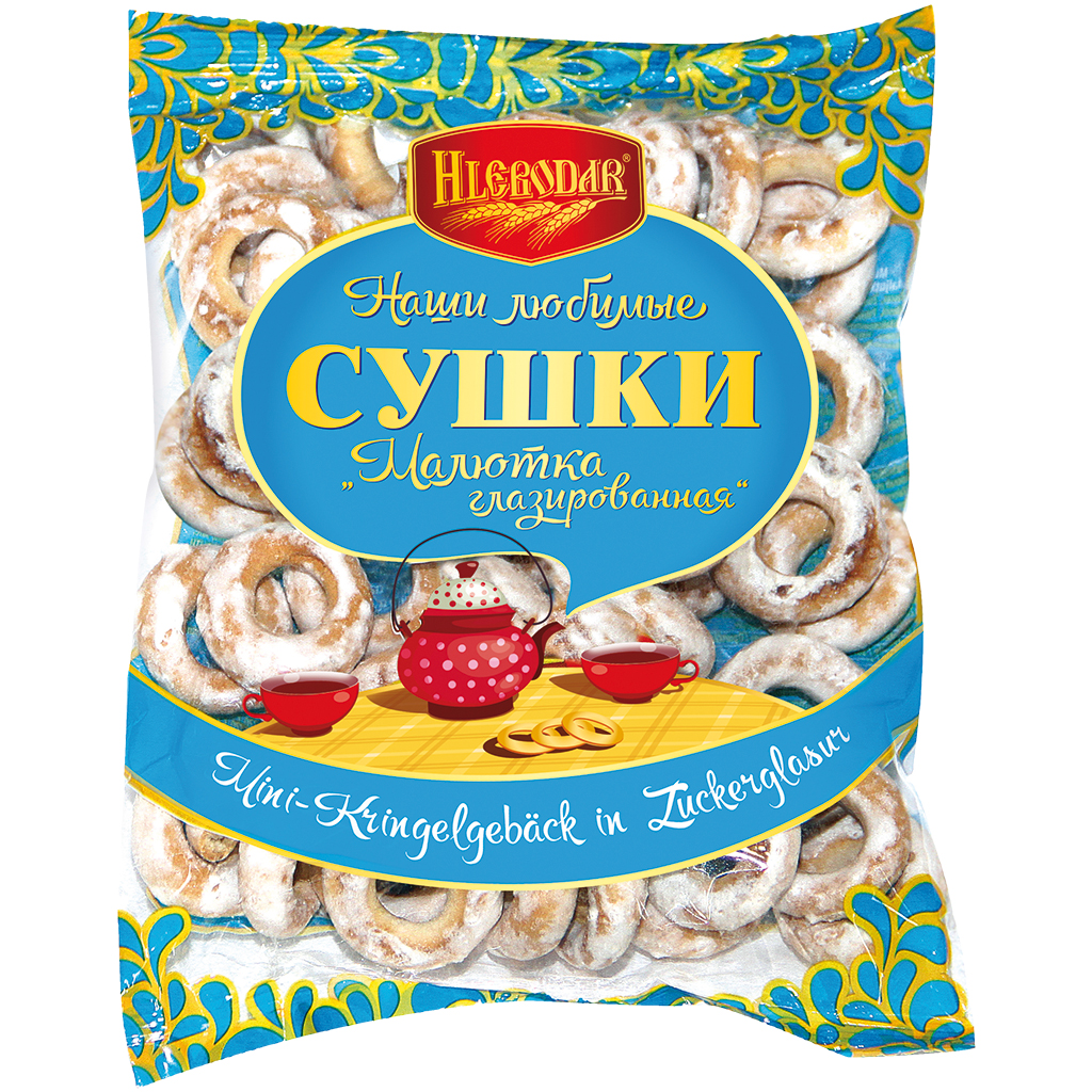 Mini-kringelgebak in suikerglazuur 20% "Maljutka glasirov...