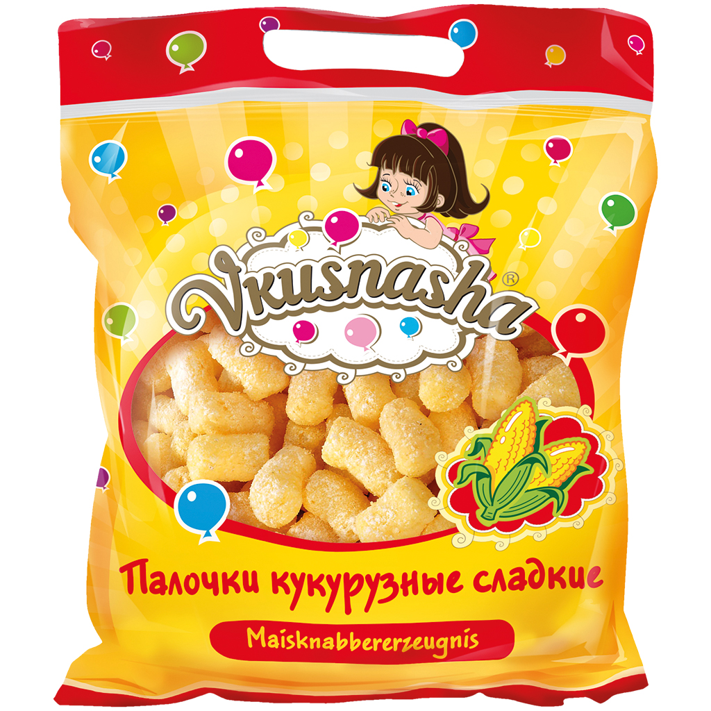Zoete maïsnibbelproduct "Vkusnasha"