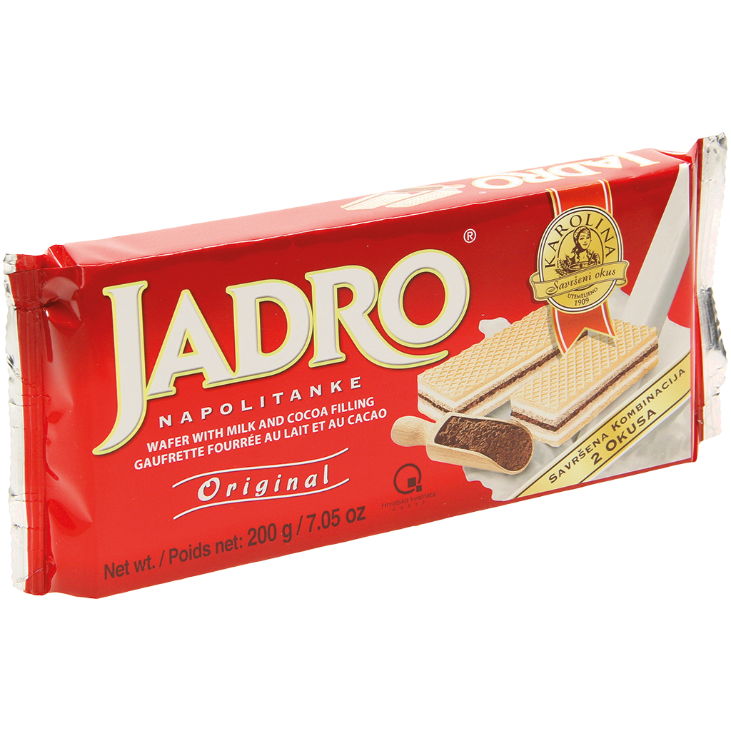 Wafelproduct met melk (49%) & cacao crèmevulling (26%)