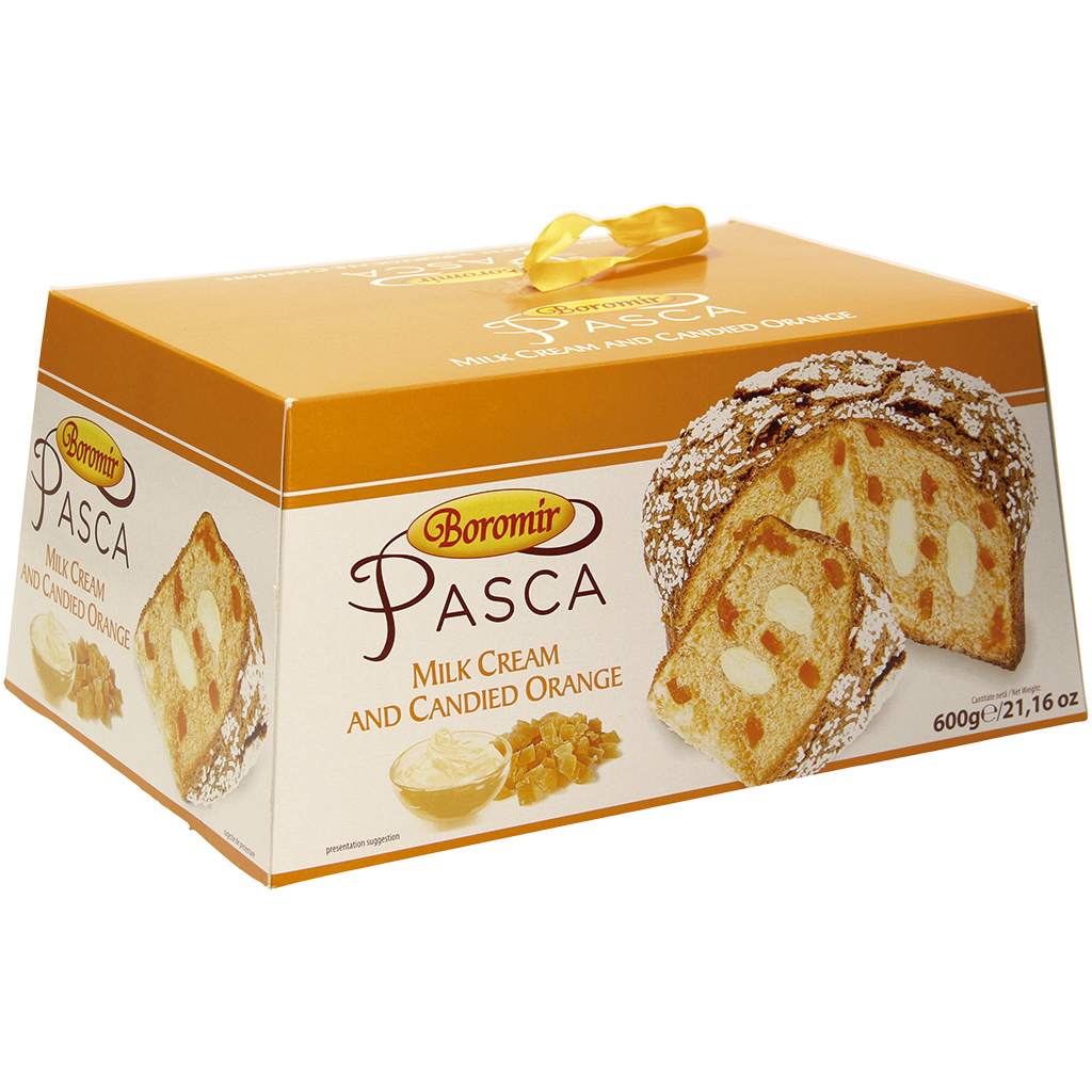 Пасхальный кулич с кремовой начинкой со вкусом молока и заса