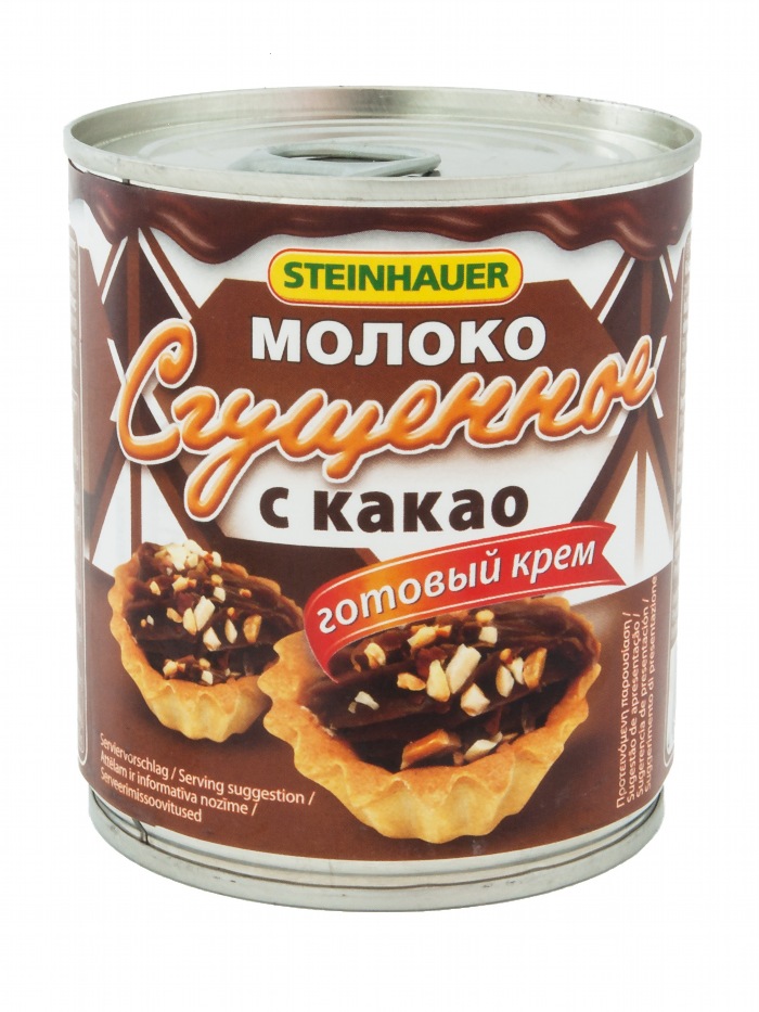 Gezoet gecondenseerd melkproduct met magere cacao