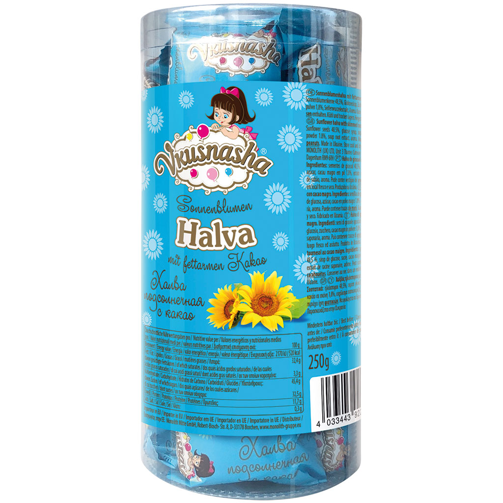 Zonnebloemhalva "Vkusnasha" met cacao