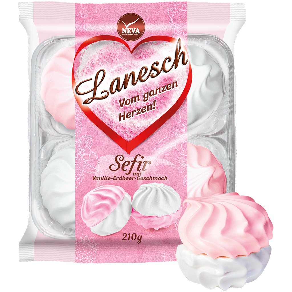 Зефир "Lanesch" с ванильнo-клубничным вкусом