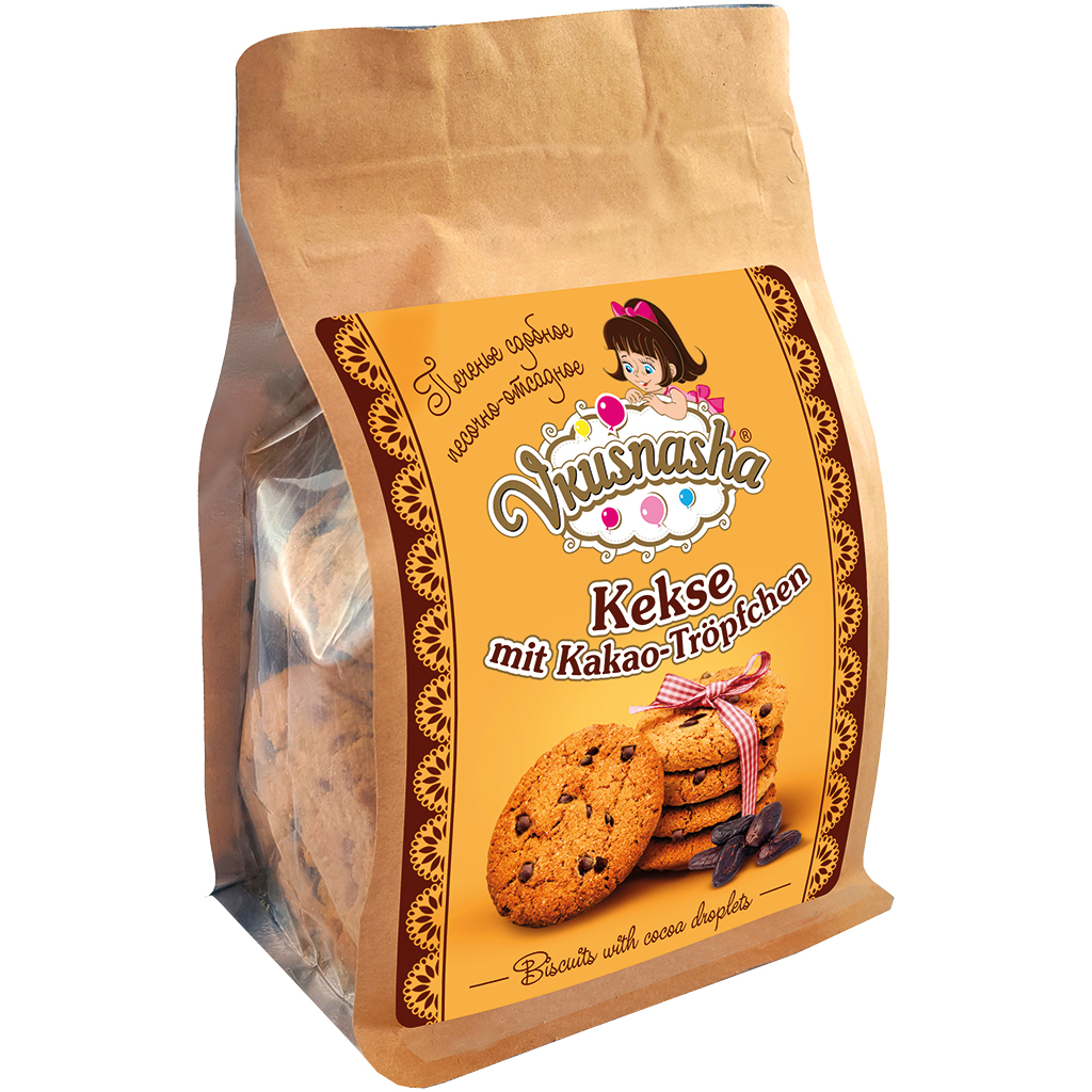Koekjes "Vkusnasha" met cacao-druppels