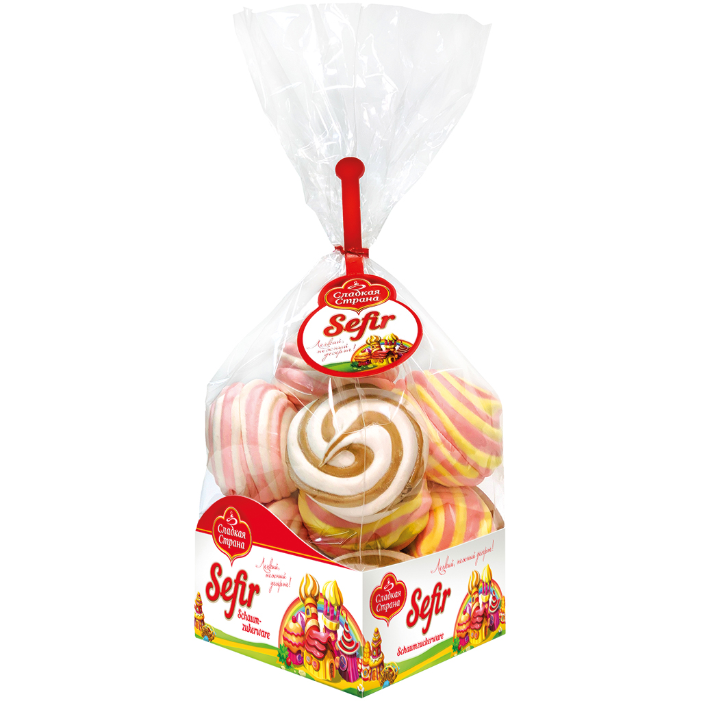 Зефир "Феерия" со вкусом сливок, какао, банана и клубники