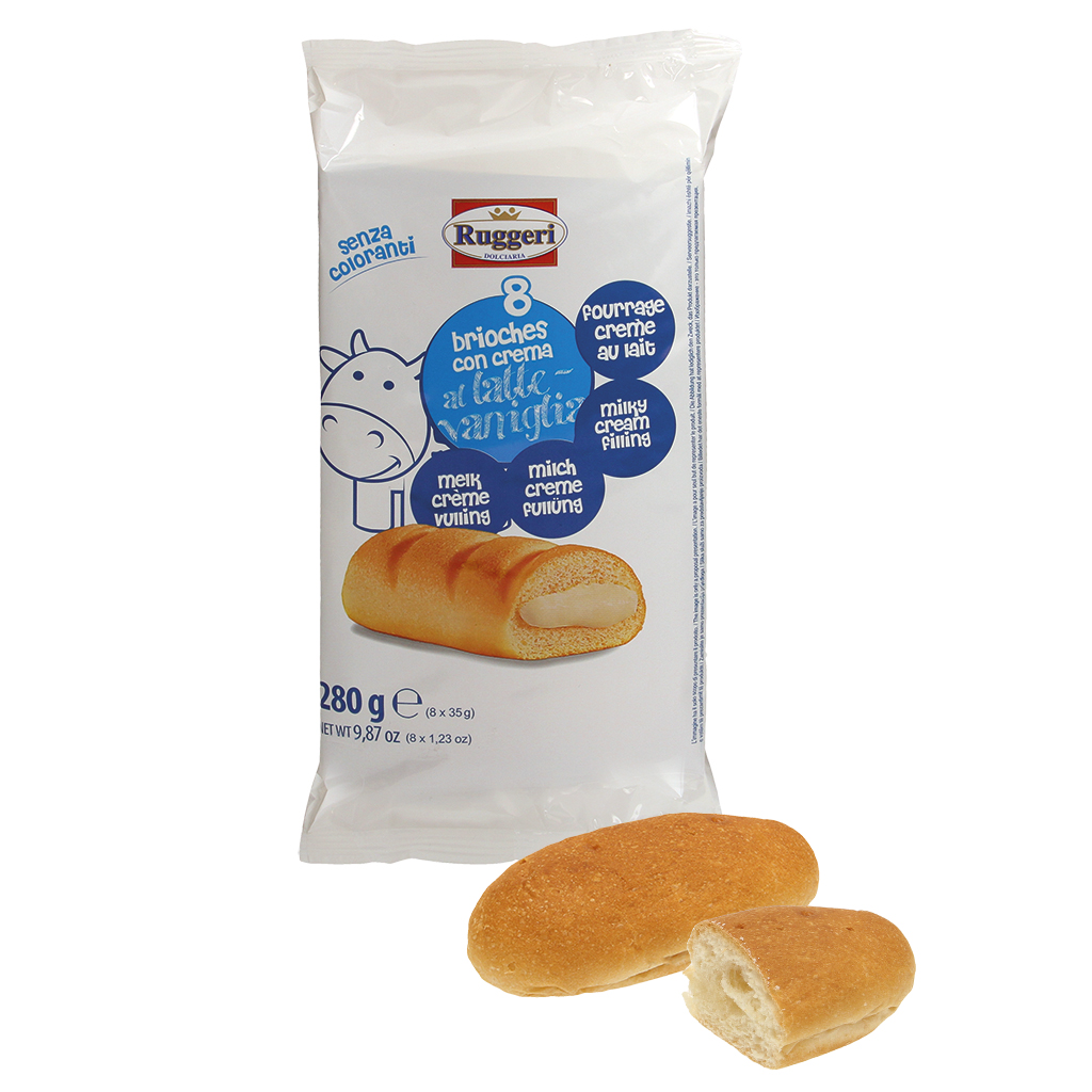 Zuurdesembrood gevuld met een crème met melksmaak