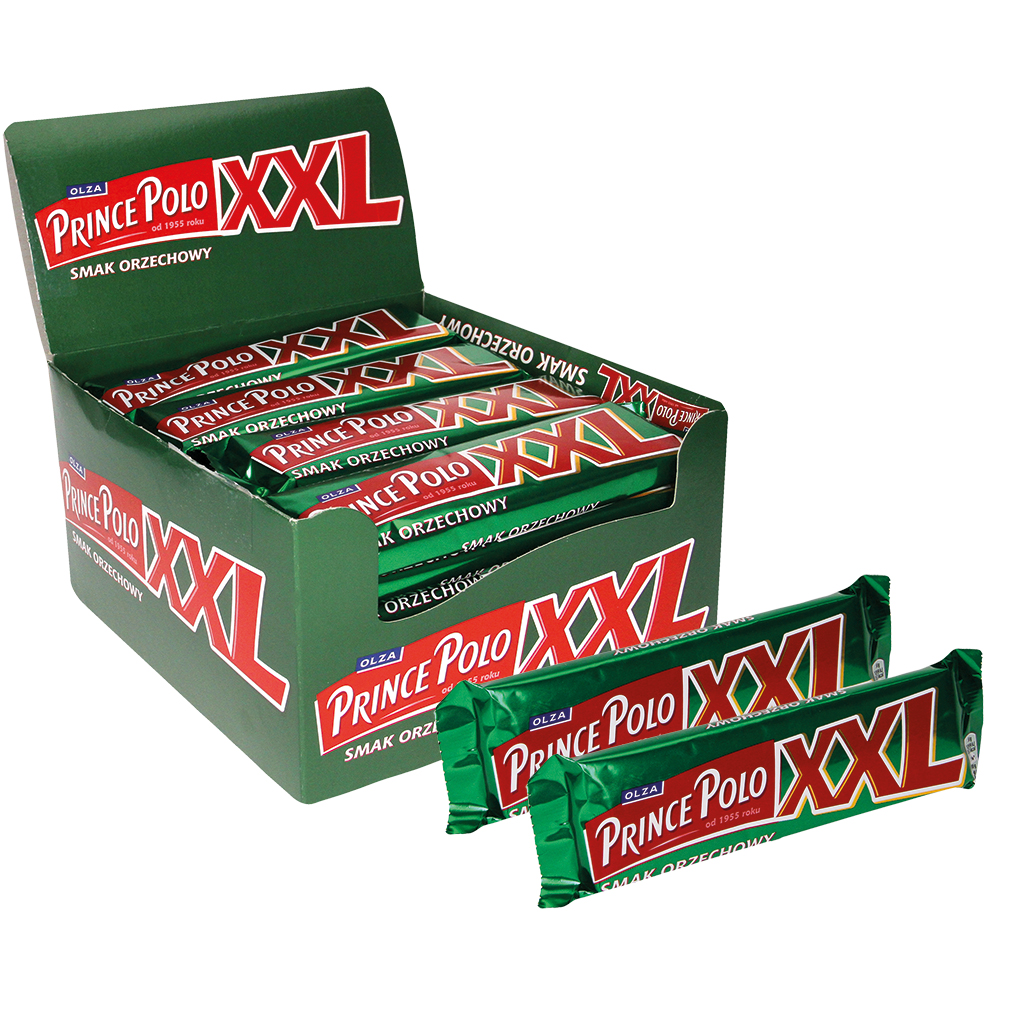 Wafelreep "Prince Polo XXL smaak noten" met crème (49%)