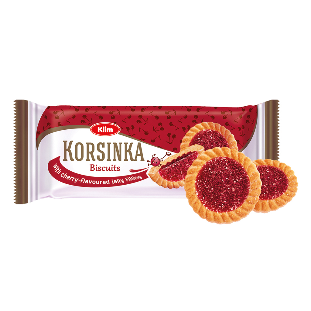 Печенье сдобное "Корзинка" с мармеладом вишневого аромата