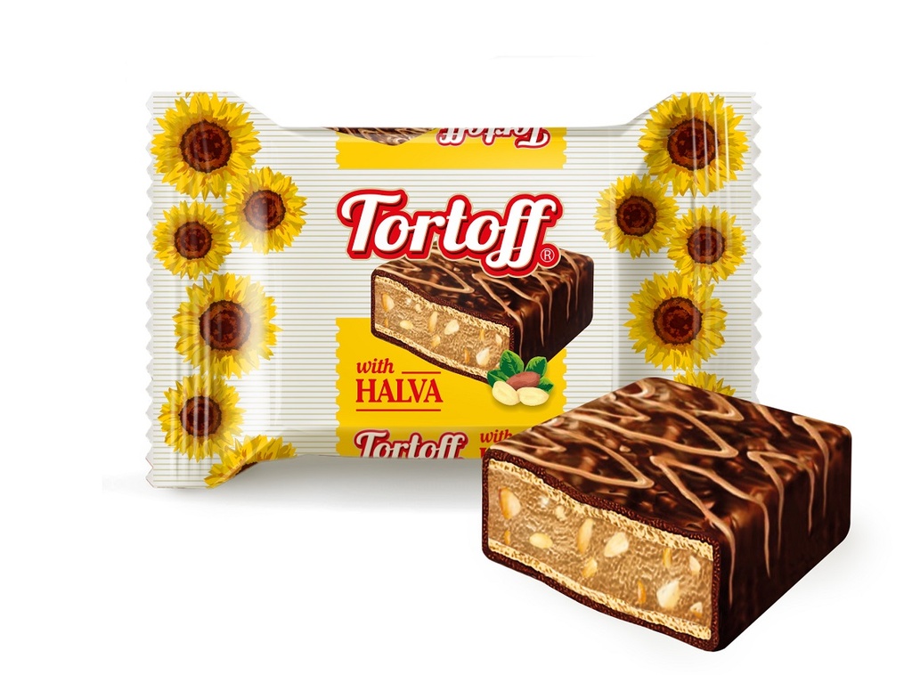 "Tortoff with Halva" Вафельные конфеты с кремом с халвой и а