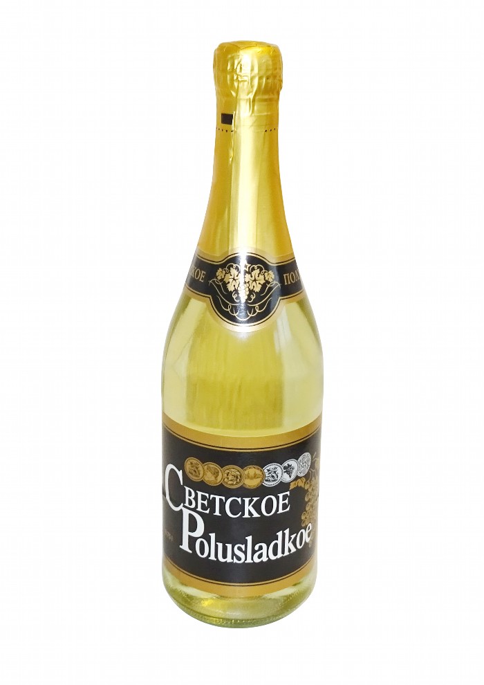 Perlwein met toegevoegde koolzuur wit mild "Swetskoe Polusladkoe" 10% vol.