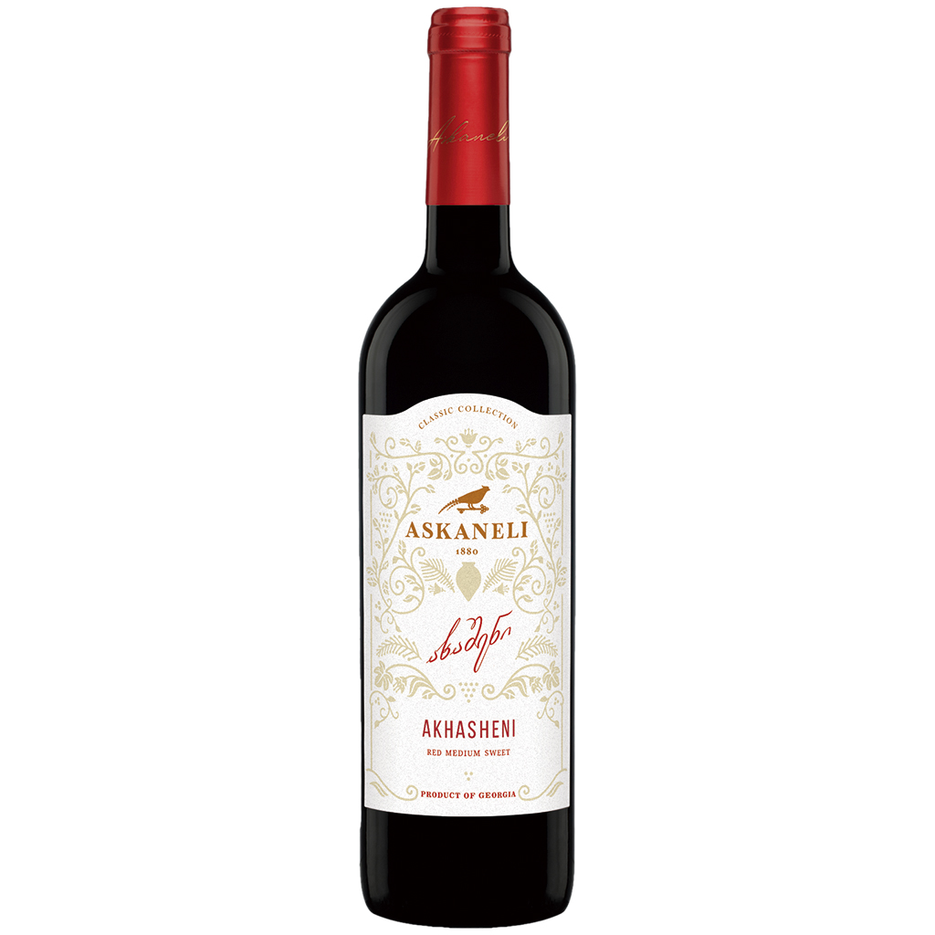 "Akhasheni" вино из Грузии, красное полусладкое 12% алк.
