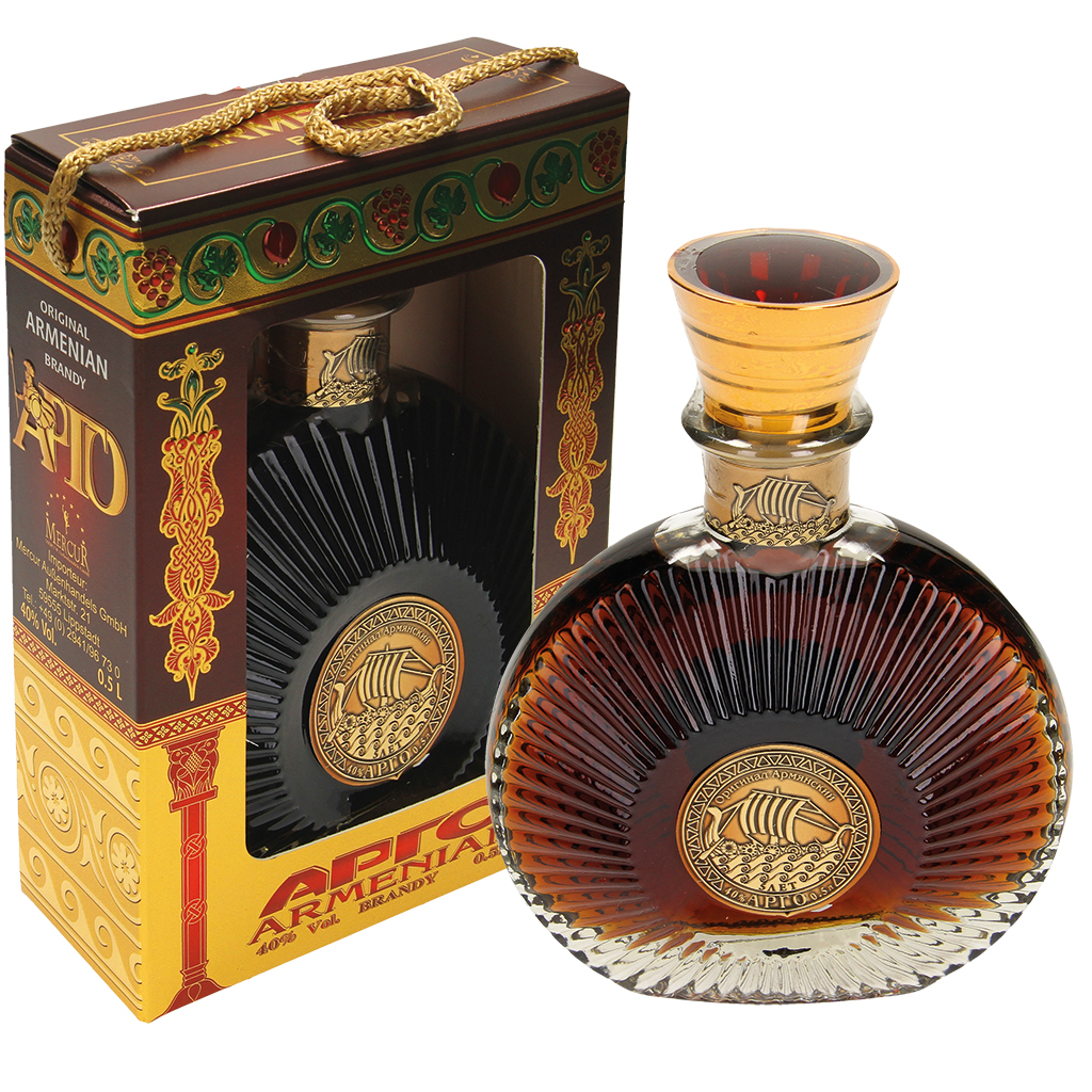 Armeense brandy "ARGO" 5 jaar, 40 % vol., in geschenkdoos