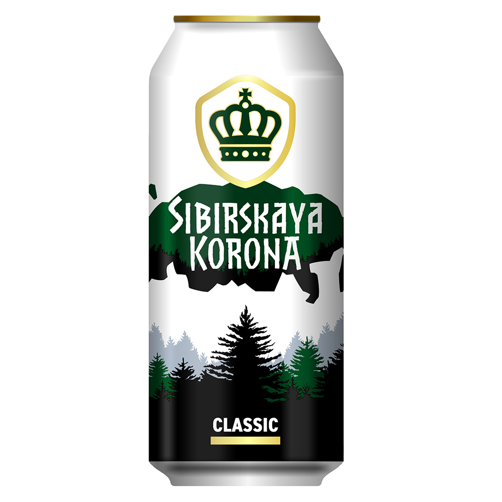 Bier "Sibirskaja Korona Classik" licht, 5,3% vol.