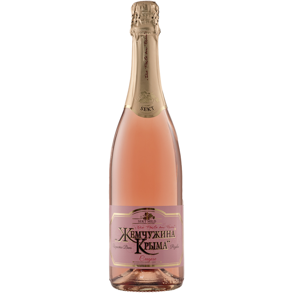 Schaumwijn uit Moldavië "De Parel van de Krim" mild, rosé, 12,5% vol.