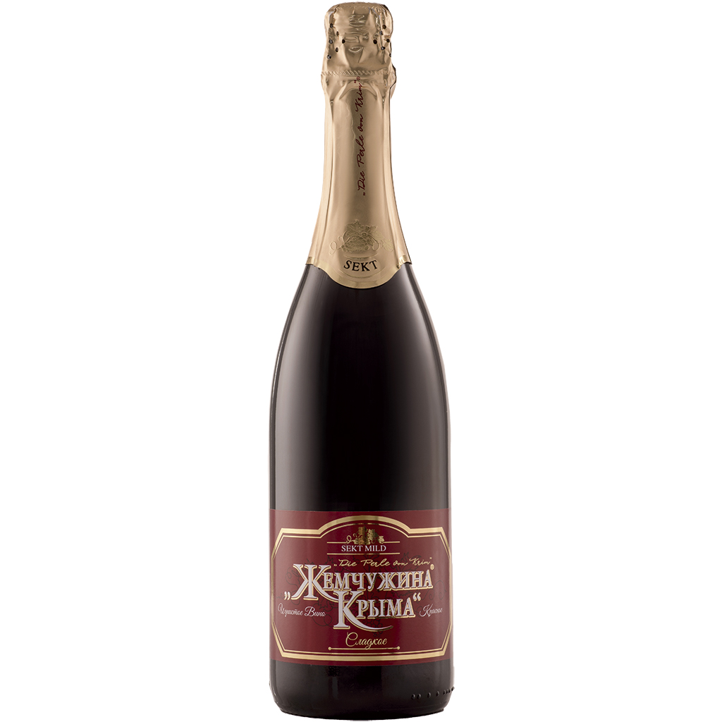 Schaumwijn uit Moldavië "De Parel van de Krim" mild, rood, 12,5% vol.
