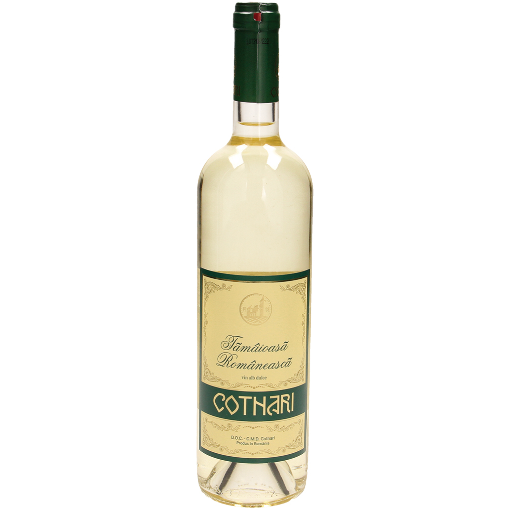 Witte wijn uit Roemenië "Tamaioasa Romaneasca" zoet