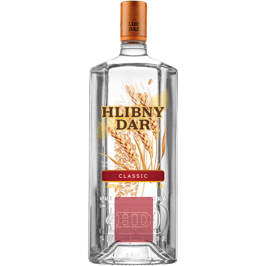 wodka "Hlibny Dar" Classic 40% vol.