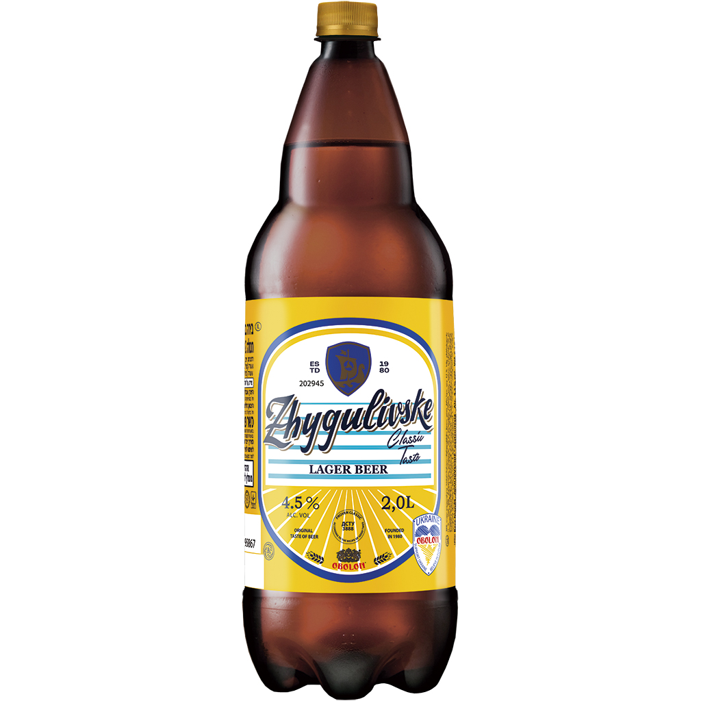 Bier "Zhygulivske" licht, gepasteuriseerd, 4,5% vol.