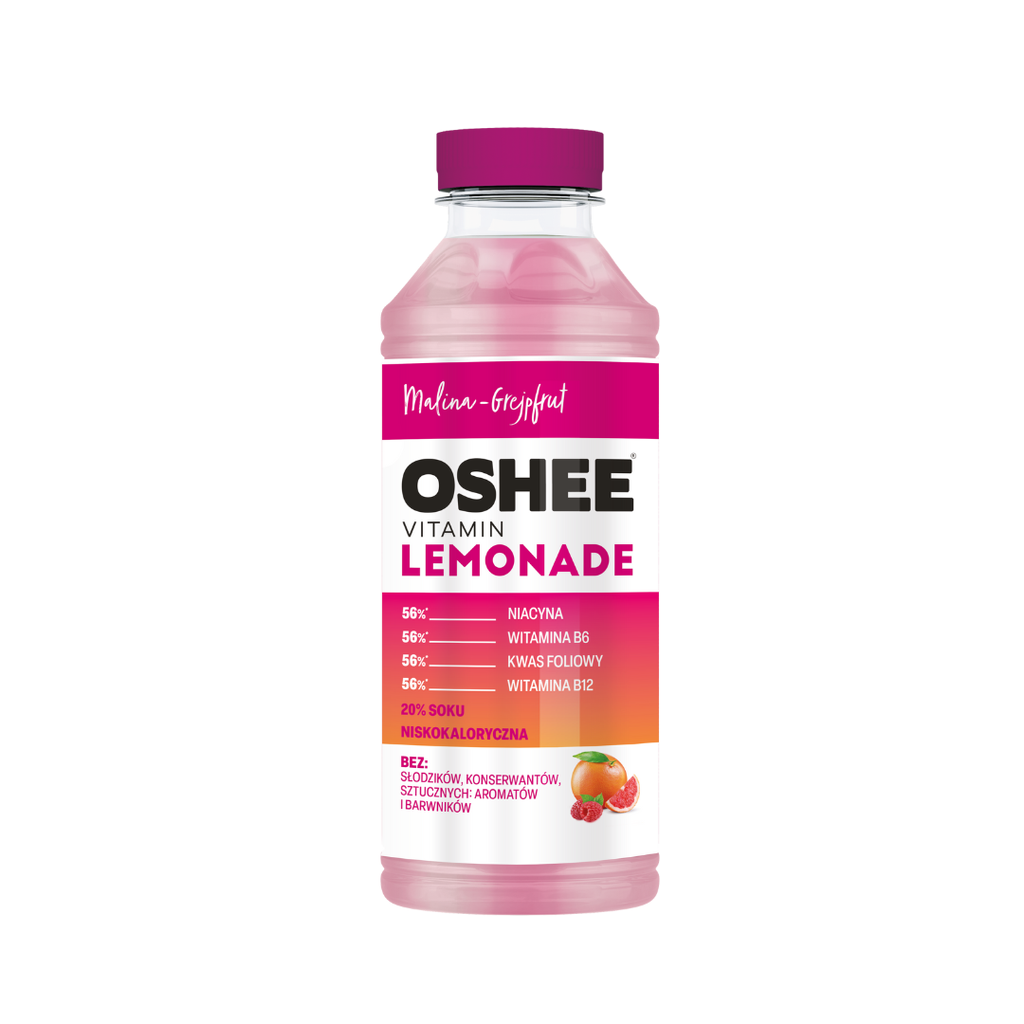 vitamine drink limonade framboos+grepe 555ml oshee