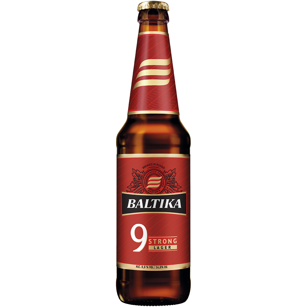 Lagerbier "Baltika Extra Nr.9", 8,0% vol.
