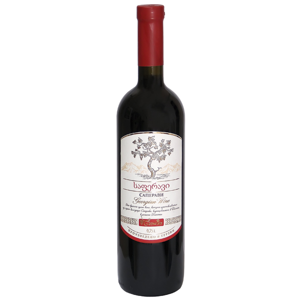 "Saperavi" wijn uit Georgië, rood, droog, 12% vol.