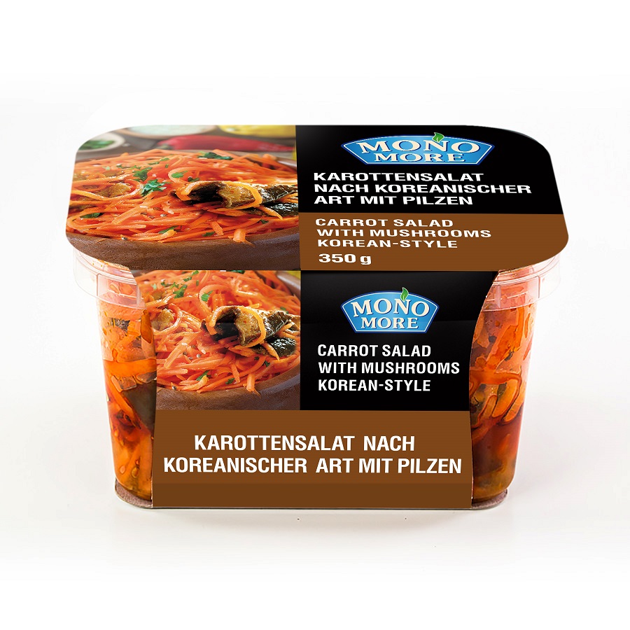 Koreaanse wortelsalade met paddenstoelen