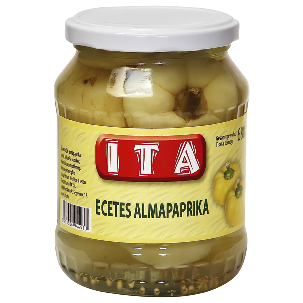 Ingemaakte gele appelpaprika, heel "ECETES ALMAPAPRIKA"
