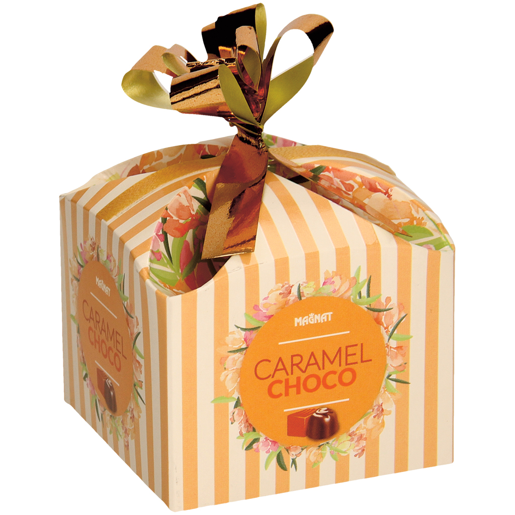 "Choco Caramel" pralines met karamel- en pinda-vullingen