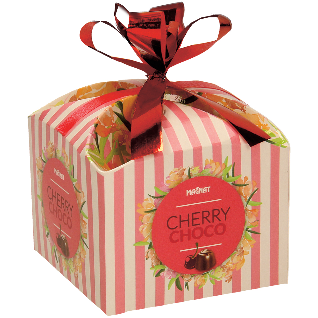 Choco Cherry Dubbelgevulde bonbons met kersensmaak.
