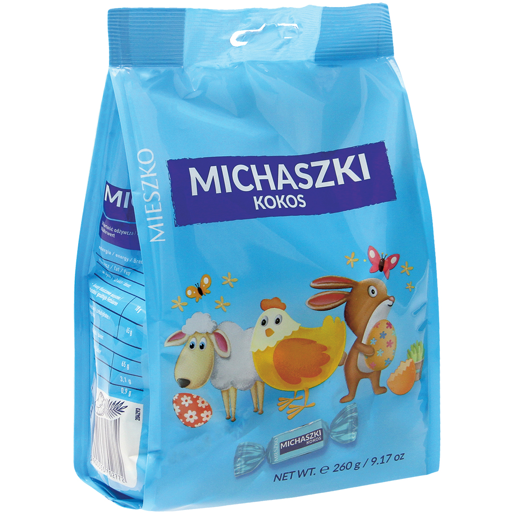 MICHASZKI Kokos Aromatisch kokosgebak in een chocoladeglazuu