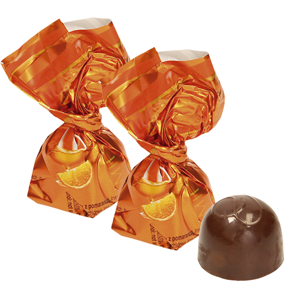 Pralines met roomvulling met Brandy en Sinaasappel