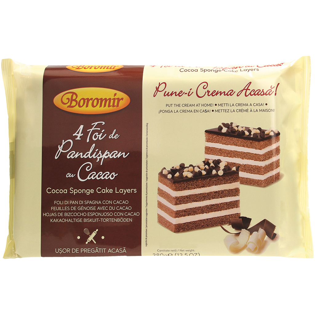 4 Chocolade Biscuit Taartbodems "Boromir-Foi de pandispan"