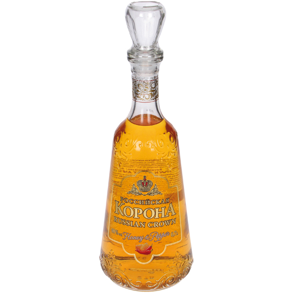 Sterke drank "Russian Crown Honey and Pepper", 40% vol.
