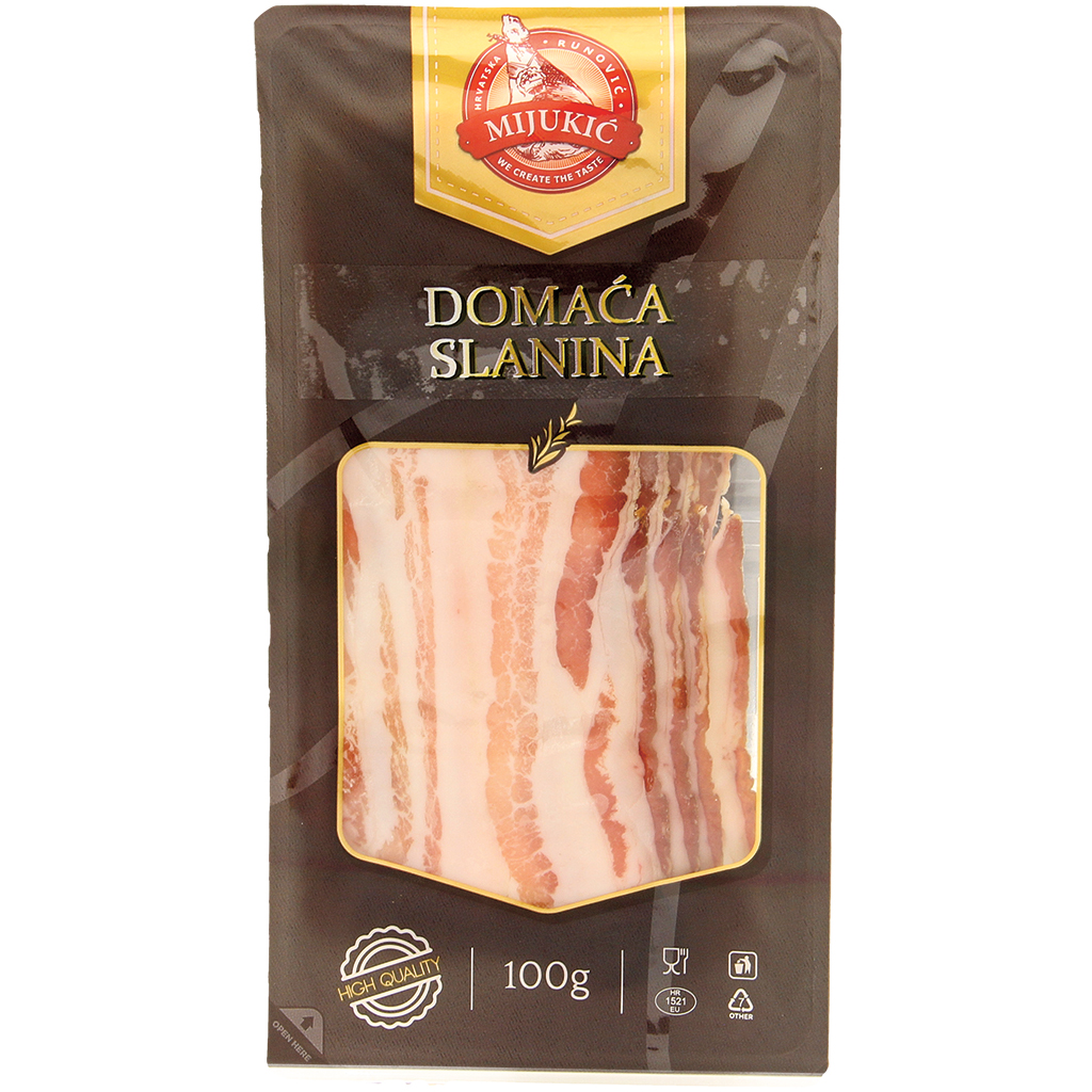 Thuisgerookt Spek, gezouten, minimaal 40 dagen luchtgedroogd