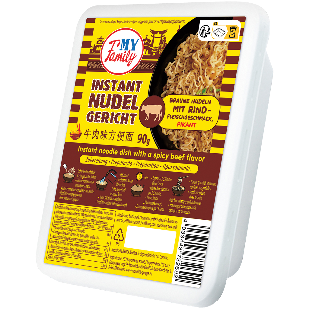 "MY FAMILY" Instantnoedelgerecht met pittige rundvlees smaak