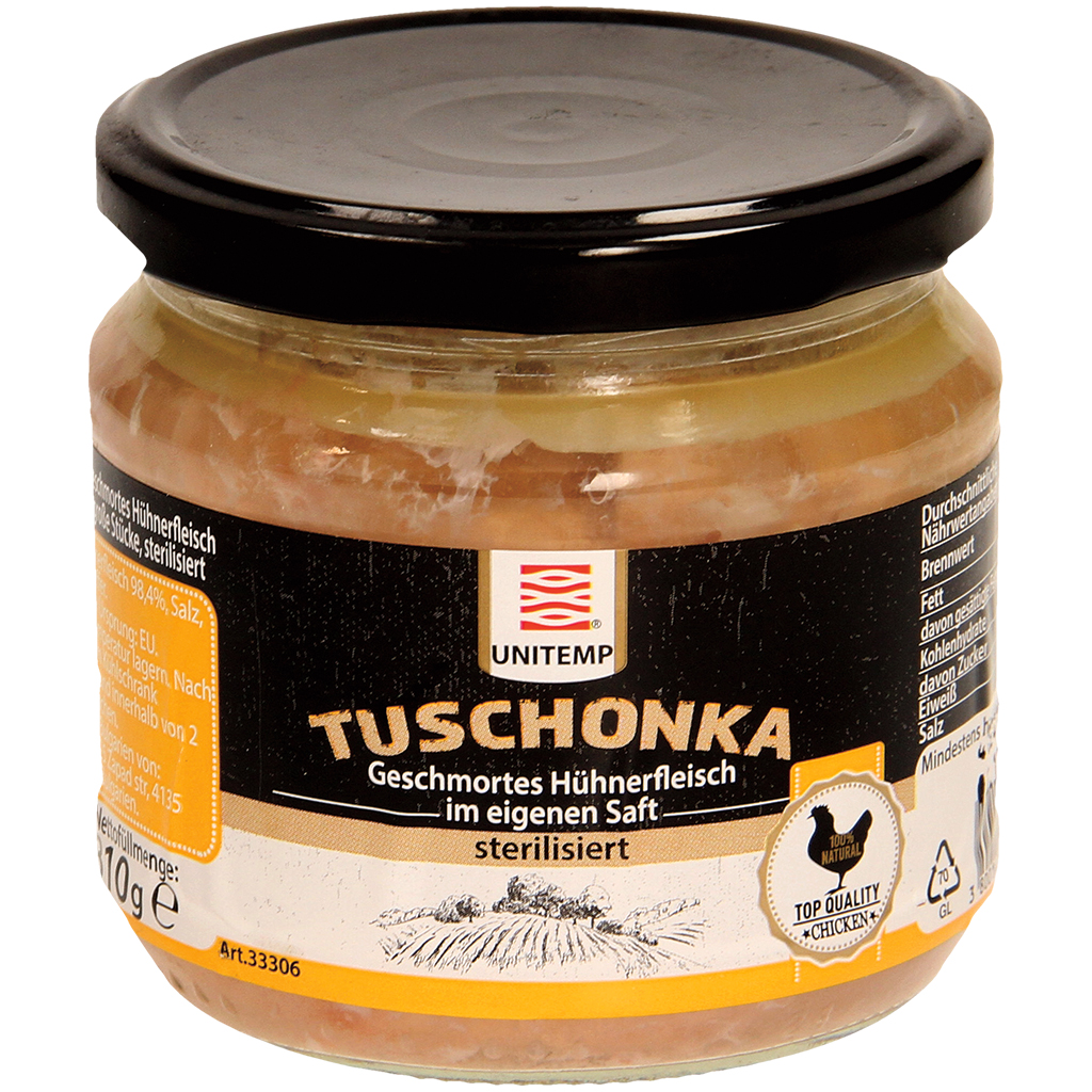 Tuschonka – Gestoofd kippenvlees in eigen sap, grote stukken