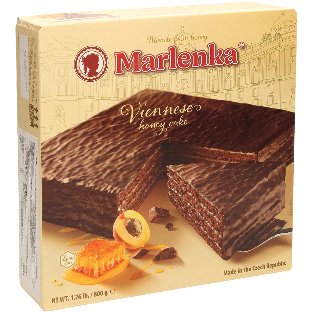 "Wenen" taart met honing en abrikozen-appel-fruitspread