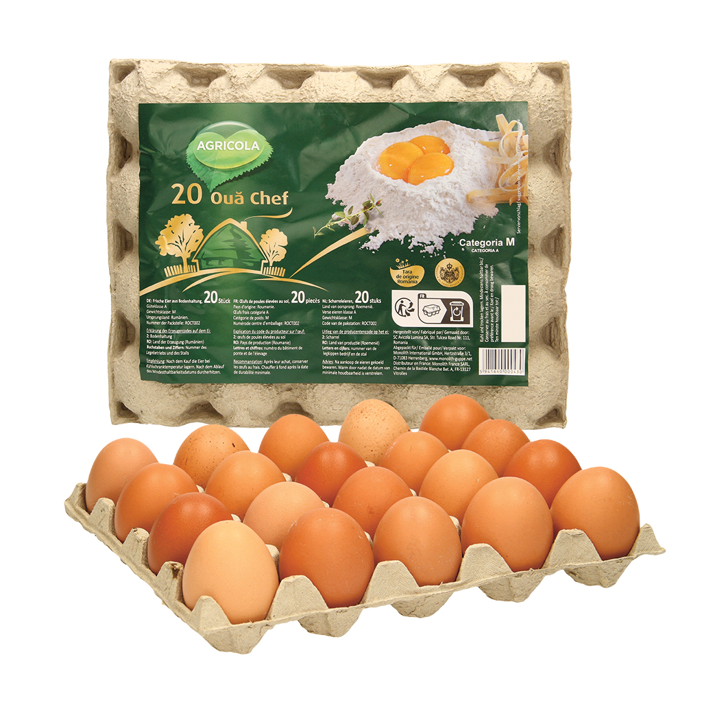Яйца от кур ограниченного выгула, 20 шт. (класс A, категория