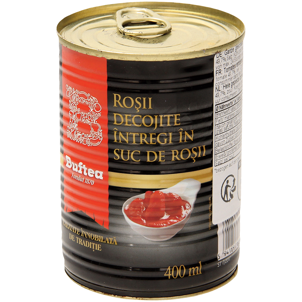 Buftea Gepelde hele tomaten in tomatensap