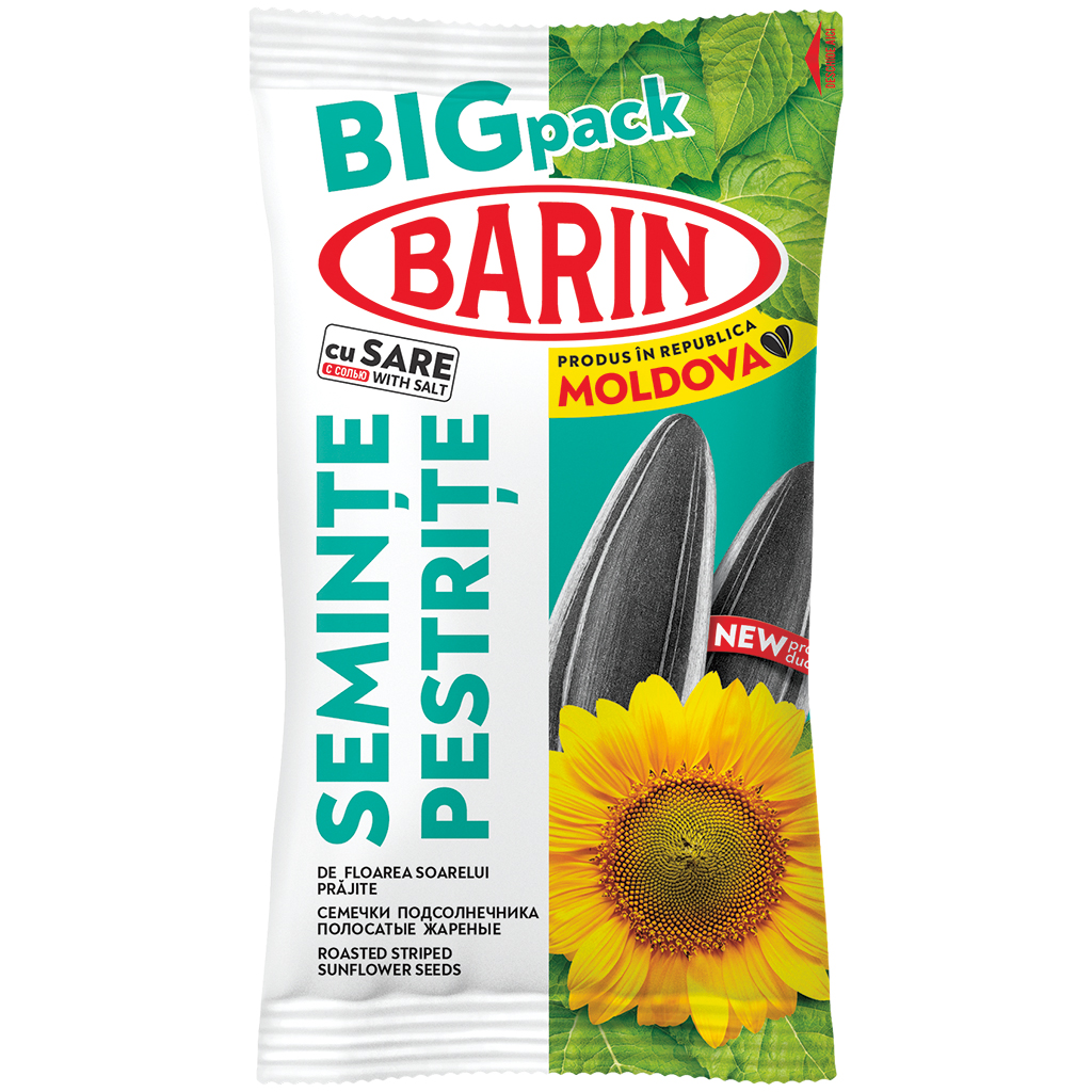 "BARIN" Geroosterde gestreepte grijze zonnebloempitten
