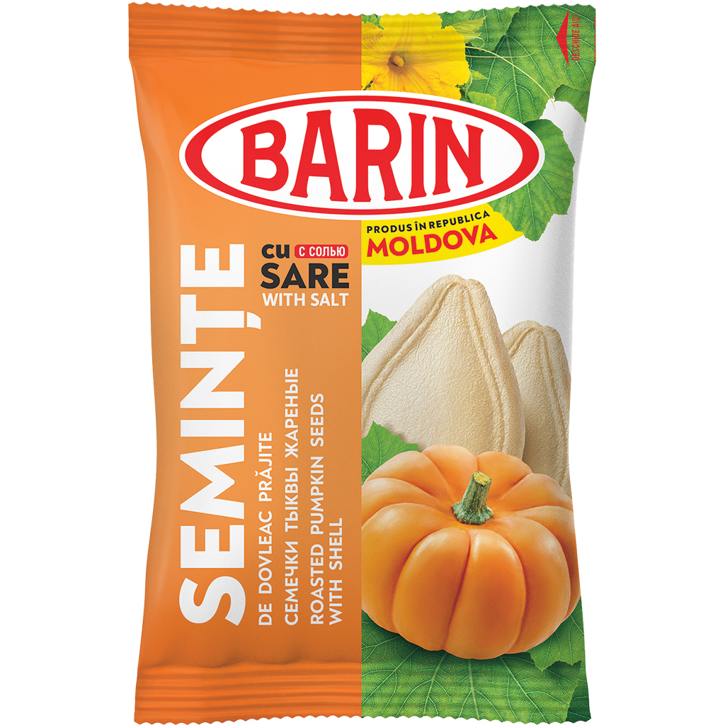 "BARIN" Geroosterde pompoenpitten met schil, gezouten.